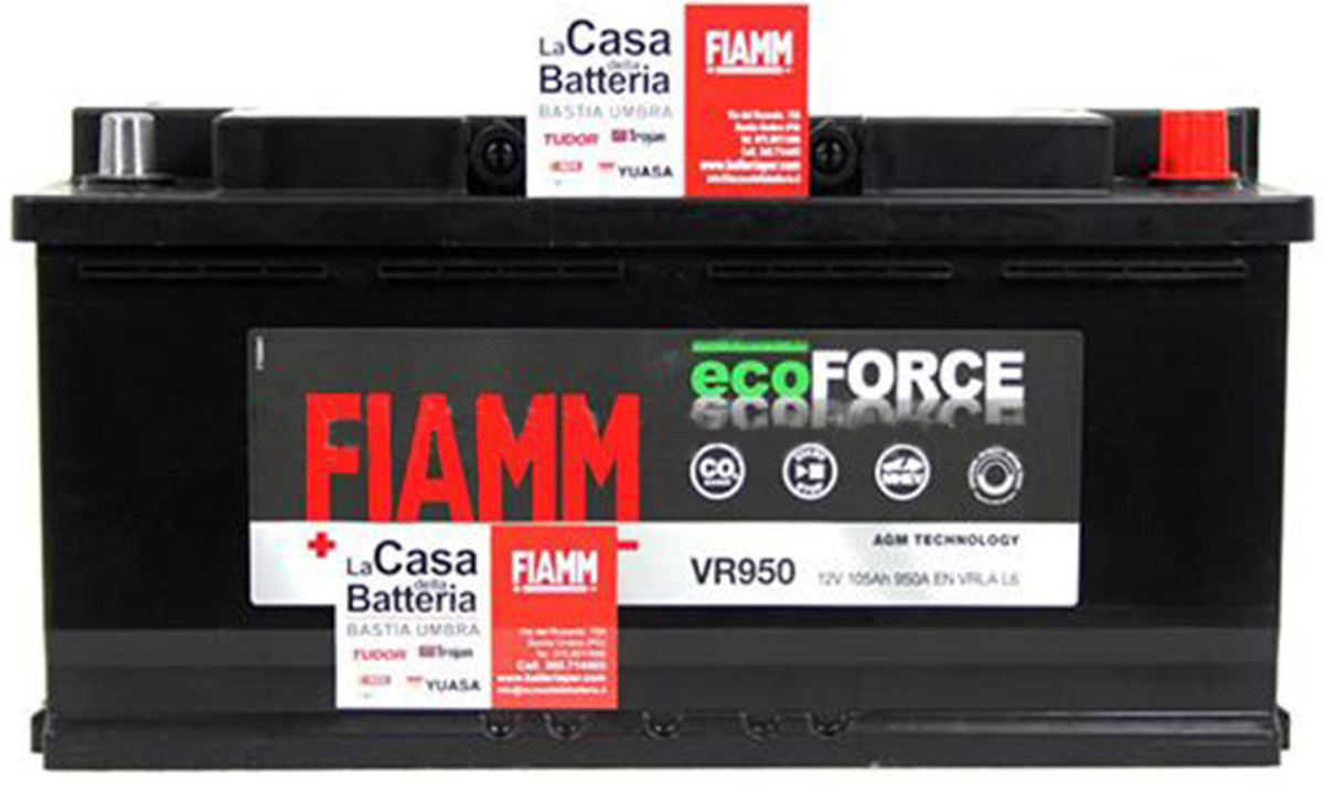 ავტომობილის აკუმულატორი Fiamm Ef Agm Vr950 105 Ah Jis R 20302251 Bege 3421